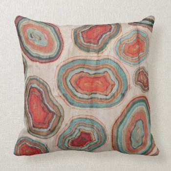 Watercolour Geode Graphic Stone Distressed Throw Pillow by artbyjocelyn at Zazzle