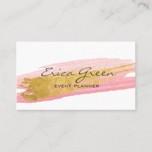 Watercolour Gold Business Card