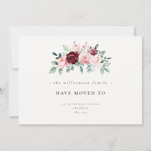 Watercolour Greenery Floral We Have Moved   Announcement