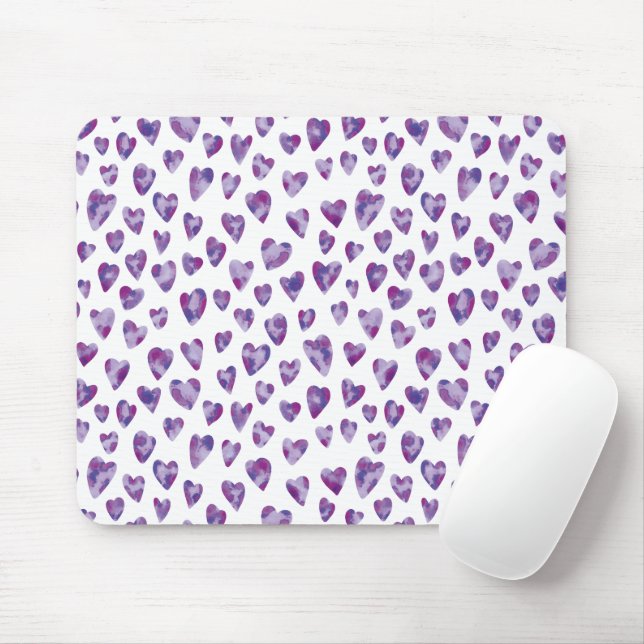 Watercolour Heart Mouse Pad (With Mouse)