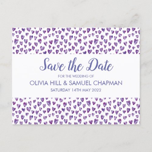 Watercolour Heart Save the Date Card