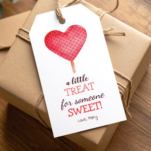 Watercolour heart with dots School Treat Favor Tag