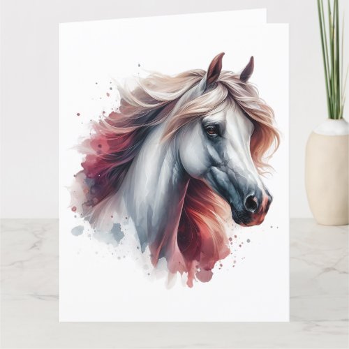 Watercolour Horse Card