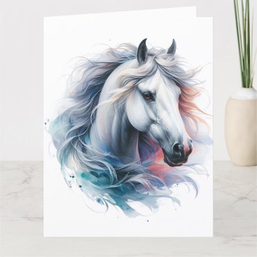 Watercolour Horse Card