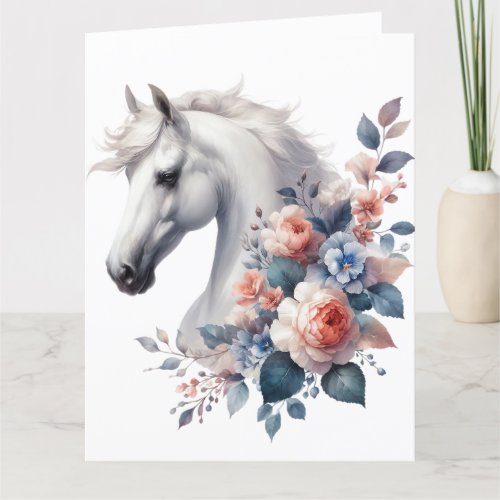 Watercolour Horse Card