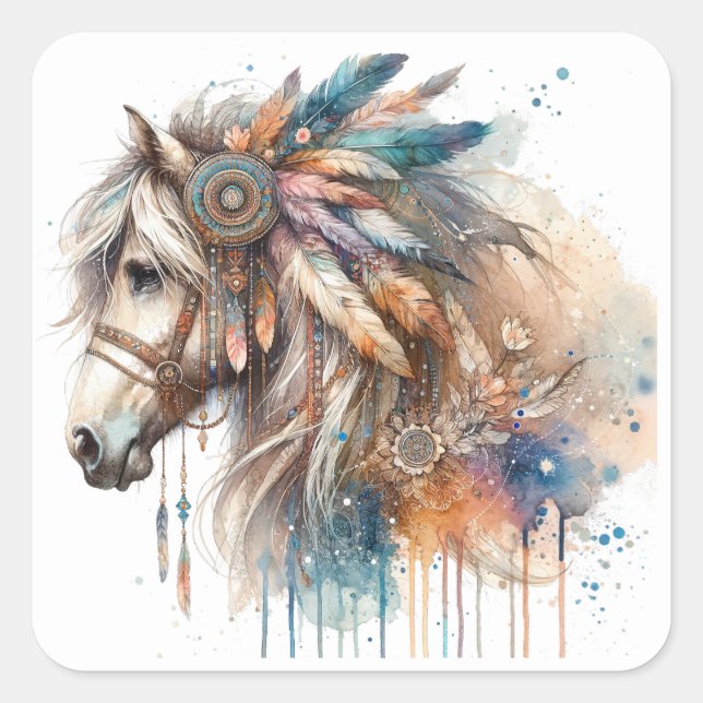 Watercolour Horse Stickers (Front)