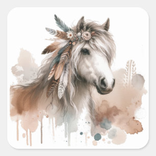 Watercolour Horse Stickers