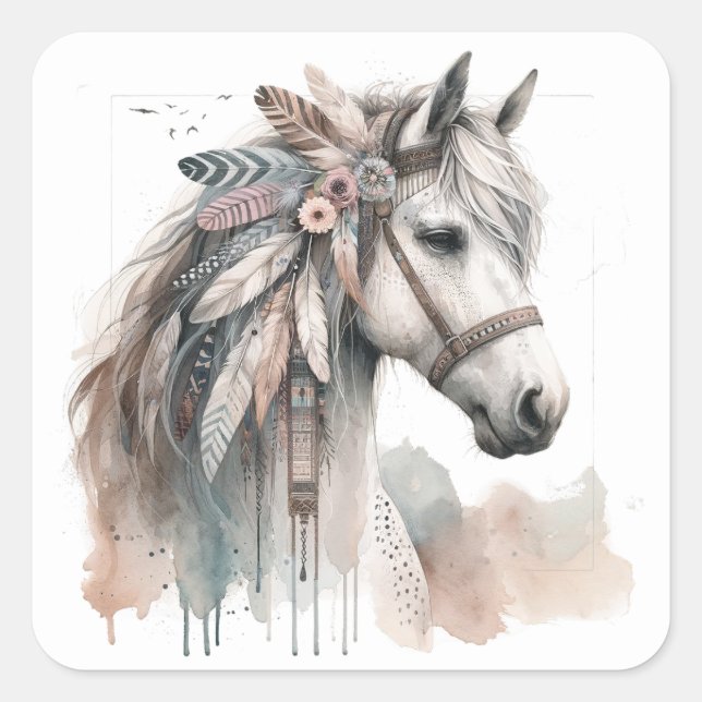 Watercolour Horse Stickers (Front)