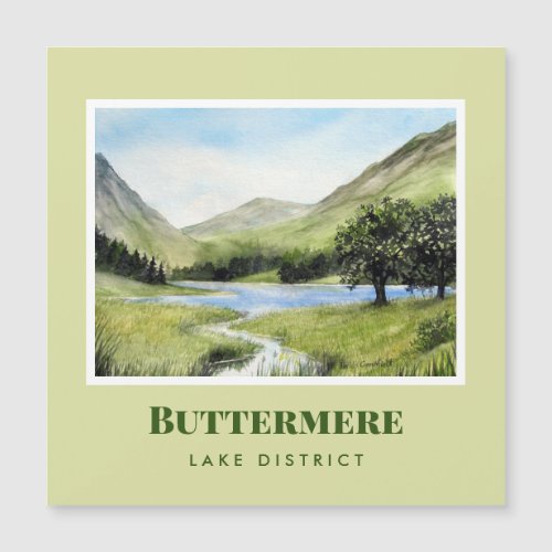 Watercolour Landscape Painting of Lake Buttermere