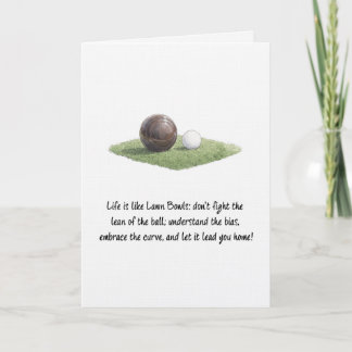 Watercolour Lawn Bowls Life Is Like Lawn Bowls Card