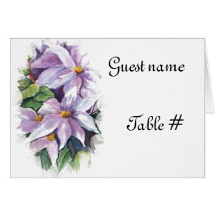 Watercolour lilak clematis flower cards