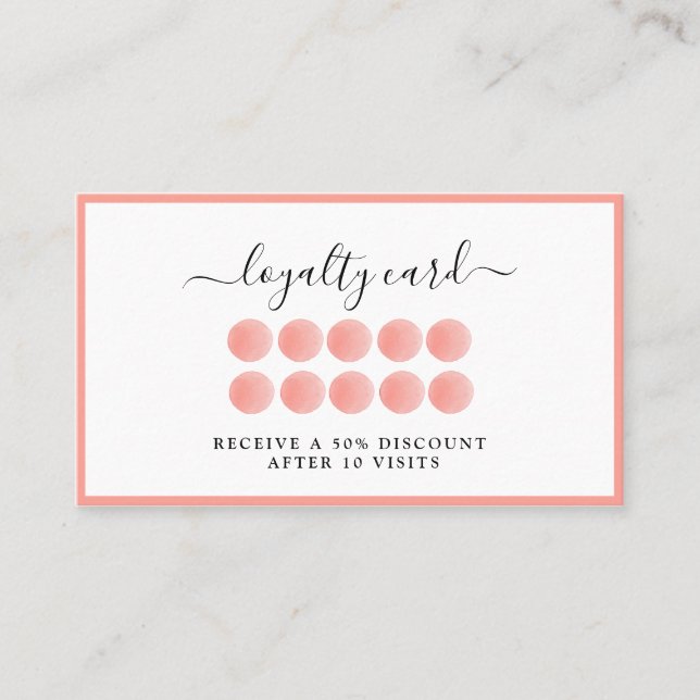 Watercolour Loyalität 10 Card (Front)