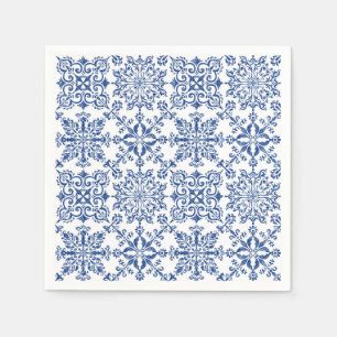 Watercolour Mandala Azure Hard plastic coaster Napkins