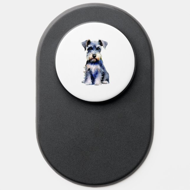 Watercolour Miniature Schnauzer  PopSocket (Popsocket)