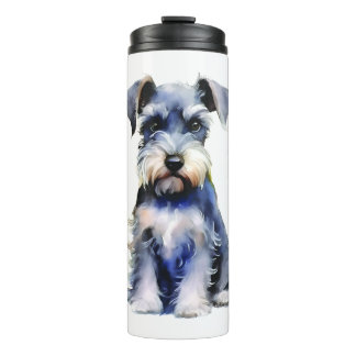 Watercolour Miniature Schnauzer Thermal Tumbler