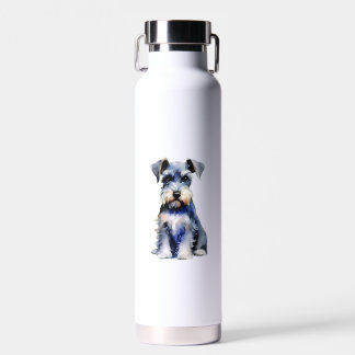 Watercolour Miniature Schnauzer Water Bottle