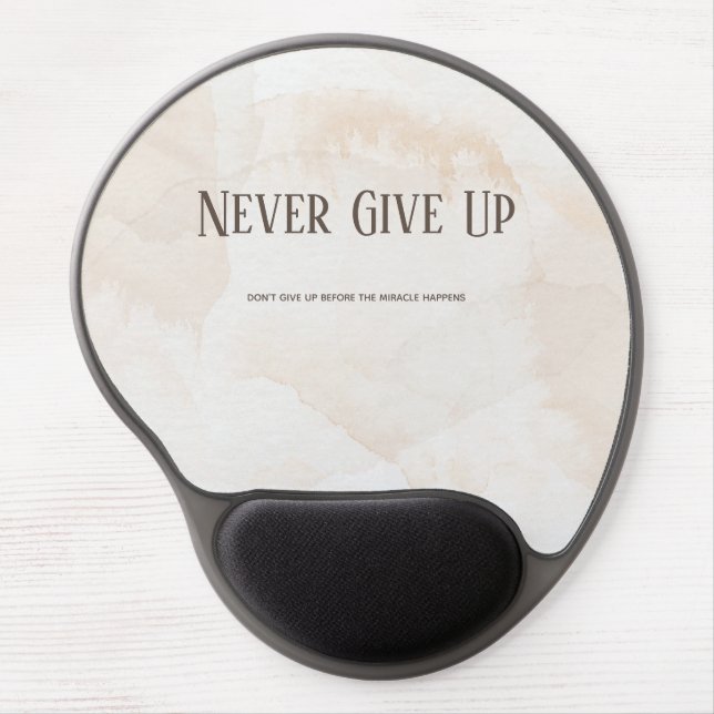 Watercolour Motivation Quote Gel Mouse Pad (Front)