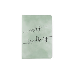 Watercolour Mr or Mrs Passort Cover