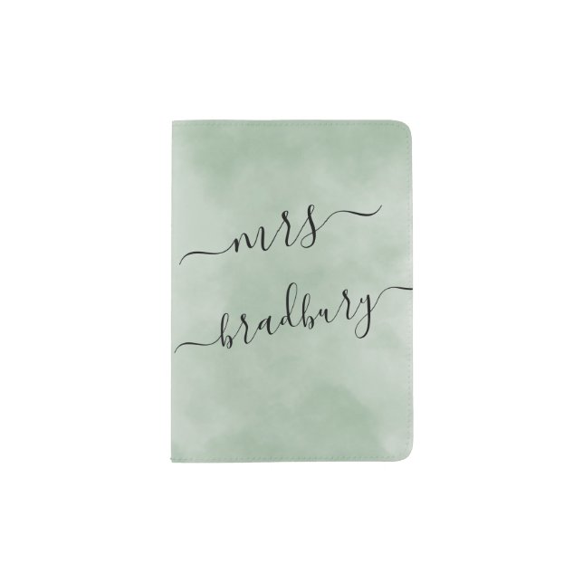 Watercolour Mr or Mrs Passort Cover (Front)