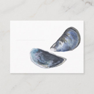 Watercolour Mussel Shell Place Card