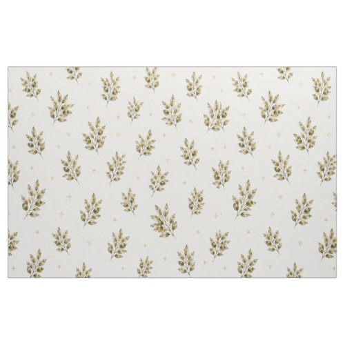 Watercolour Olive Branch Fabric
