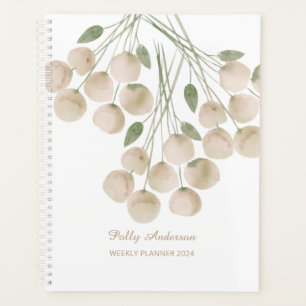 Watercolour Pale Pink Florals Weekly Planner