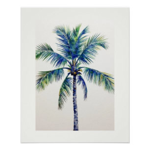 WATERCOLOUR PALM TREE POSTER