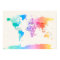 Watercolour Political Map of the World