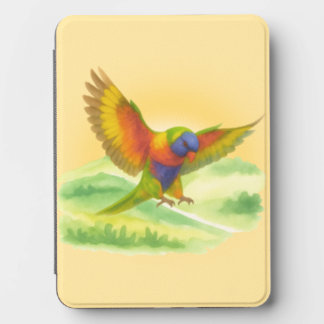 Watercolour Rainbow Lorikeet with sunset style Kindle Cover