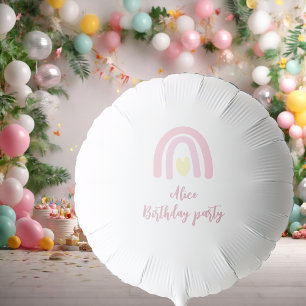 Watercolour rainbow pink yellow  Birthday party  Balloon
