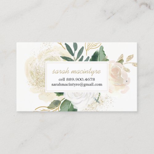 Watercolour Roses Calling Cards