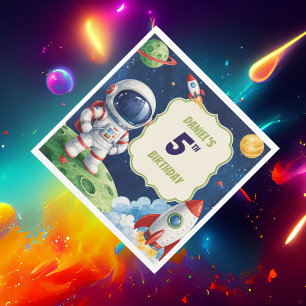 Watercolour Space Theme Napkins