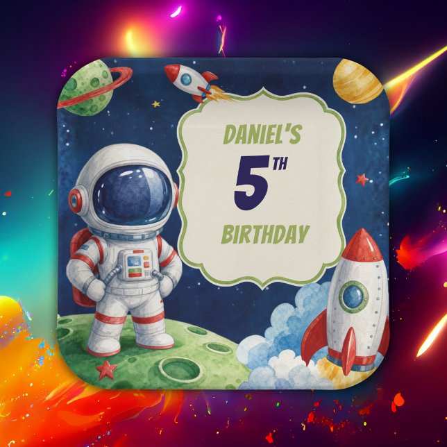 Watercolour Space Theme Paper Plates (Creator Uploaded)