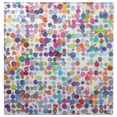 Watercolour Splash Dot Pattern Napkin