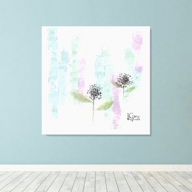 Watercolour Stretched Canvas Print (Insitu(Wood Floor))