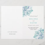 Watercolour Succulents Wedding Programs<br><div class="desc">Watercolour Succulents Wedding Programs. Designed by Colourful Designs Inc. Copyright 2017</div>