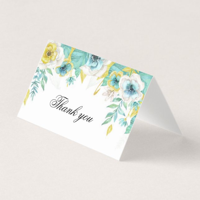 Watercolour Thank You Card (Front)