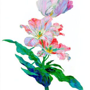 Watercolour Tulips Mother’s Day Elegant Holiday Card