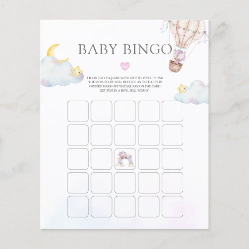 Watercolour Unicorn and Rainbow Baby Shower Game