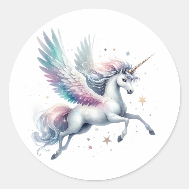 Watercolour Unicorn Stickers (Front)