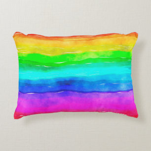 Watercolour watercolor paint wash accent pillow