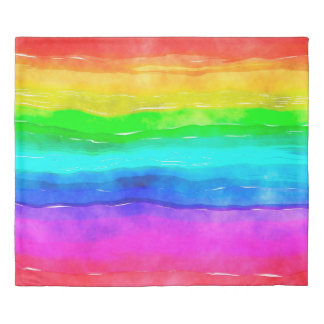 Watercolour watercolor paint wash duvet cover