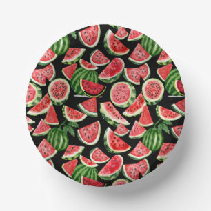 Watercolour Watermelon Paper Bowls – Summer Party