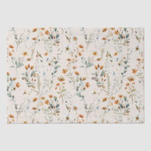  Watercolour wildflower boho Tissue Paper