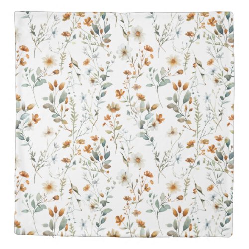  Watercolour wildflower  Duvet Cover