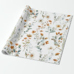 Watercolour wildflower wedding Wrapping Paper<br><div class="desc">elegant Watercolour wild flower and leaves in Wrapping Paper with  for any party or occasion. You can easily change the background colour using  edit design button.</div>