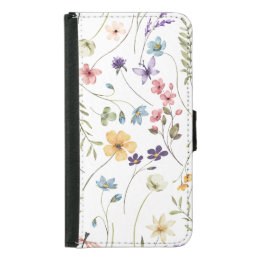 Watercolour Wildflowers | Samsung Galaxy S5 Wallet Case