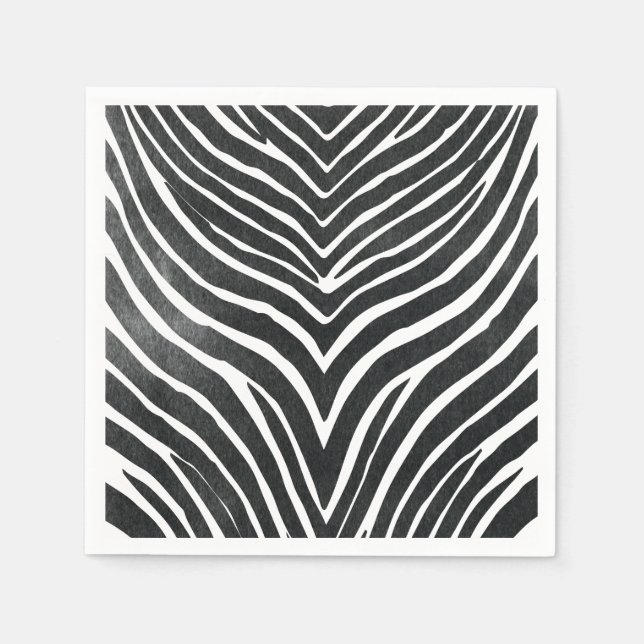Watercolour Zebra Napkins (Front)