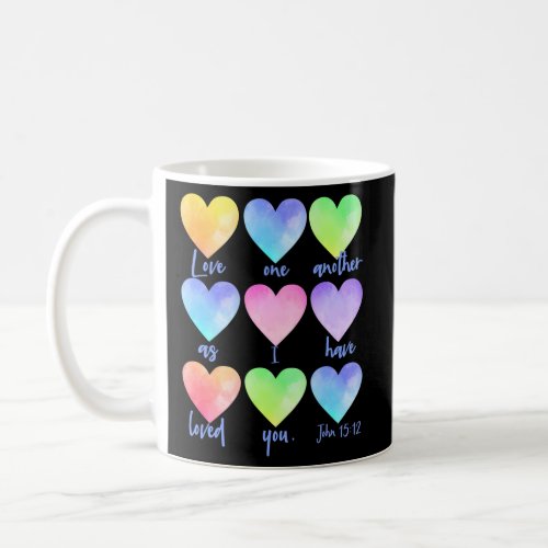 Watercoloured Hearts Christ Religious Coffee Mug