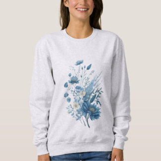 Watercoloured pressed effect little floral design. sweatshirt